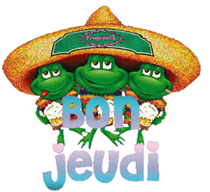 Gif animé Bon jeudi grenouilles